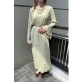 Birgül Bektaş Mint Yeşili Kraş Elbise