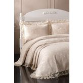 BİRHOME Violet Dantel Yatak Örtüsü (Kahve)