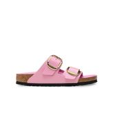 Birkenstock Arizona Big Buckle 1026532 Fondant Pink Pembe Rugan Deri Kadın Çift Bantlı Terlik