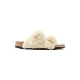 Birkenstock Arizona Big Buckle Teddy 1023130 Eggshell Krem Kuzu Yünü Kadın Terlik