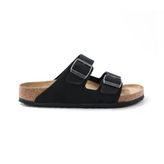 Birkenstock Arizona Soft Footbed 1019011 Black Siyah Nubuk Deri Unisex Çift Bantlı Terlik