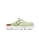Birkenstock Boston Chunky 1026881 Faded Lime Yeşil Süet Kadın Kapalı Terlik -