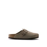 Birkenstock Boston Soft Footbed 560773 Taupe Vizon Süet Deri Unisex Terlik