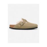 Birkenstock Boston VL Shearling 1028299 Taupe Vizon Süet Kürklü Unisex Terlik