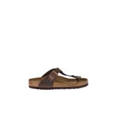 Birkenstock Gizeh LEOI 743831 Habana Koyu Kahverengi Yağlı Nubuk Deri Unisex Parmak Arası Terlik