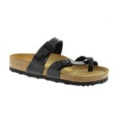Birkenstock Mayari BF Patent 071091 Black Siyah Rugan Birko-Flor Unisex Parmak Arası Terlik