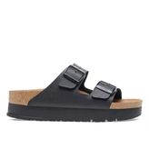 Birkenstock Papillio Arizona Flex Platform 1027395 Black Siyah Birko-Flor Kadın Çift Bantlı Terlik