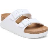 Birkenstock Papillio Arizona Flex Platform BF 1027416 White Beyaz Birko-Flor Kadın Platform Çift Bantlı Terlik