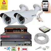 Bises 748POE 5 MP 1940p POE 48 IR LED Gece Görüşlü IP Güvenlik Kamera Seti - 2 Kameralı