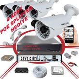 Bises BS 748IP 5 MP 1940p 6 Megapiksel Sony Lens Metal Kasa Ip Güvenlik Kamerası Seti - 4 Kameralı