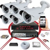 Bises BS 748IP 5 MP 1940p 6 Megapiksel Sony Lens Metal Kasa Ip Güvenlik Kamerası Seti - 5 Kameralı