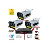 Bises BS 784W 5MP Sony Lens 4 Warm LED Gece Renkli Gösteren Güvenlik Kamerası Seti - 3 Kameralı