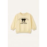 Bisiklet Yaka Açık Sarı Sweatshirt Kız Bebek
