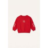 Bisiklet Yaka Kalın Sweatshirt Kumaşı Sweatshirt Kız Bebek