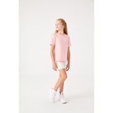 Bisiklet Yaka Pamuklu Basic Çocuk Tişört 2007 - Pembe - 9 - 10 Yaş