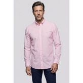 Bisse Pembe Regular Fit Pamuk Cepsiz Uzun Yaka Gömlek