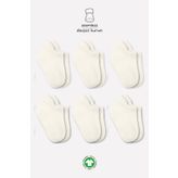 Bistyle 6109 Ekru 6'lı Basic Sneakers Bebek Soket Çorap