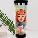 BK 30 Gift Coffee Tasarımlı Çelik Termos Bardak