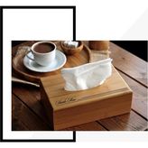 BK Gift Kişiye Özel Bambu Peçetelik - Beyaz - Standart