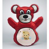 BK Gift Sevimli Arı 2 Tasarımlı Kırmızı Ayıcık Yastık