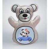 BK Gift Sevimli Panda Tasarımlı Krem Ayıcık Yastık-2