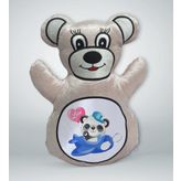 BK Gift Sevimli Panda Tasarımlı Krem Ayıcık Yastık-4