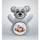 BK Gift Sevimli Penguen Tasarımlı Mavi Ayıcık Yastık