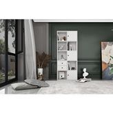 BKConcep tKTP-1044-Ç 3 Kapaklı Çekmeceli Raflı 65 cm Beyaz Kitaplık