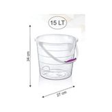 BKS 760 15 Litre Temizlik Kovasi Şeffaf