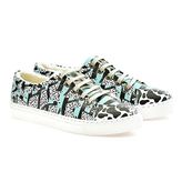 Black and Blue Pattern Sneaker Ayakkabı WSPR114