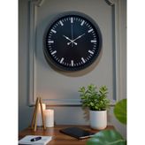 Black Baseline 40 Cm Metal Duvar Saati