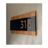 Black Pearl Mdf Serisi Kendinden Yapışkanlı Kapı Numarası -315