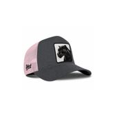 BlackBörk Panter Logolu Antrasit-Pembe Trucker Şapka