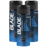 Blade Marine Fresh 3x150 ml Erkek Sprey Deodorant