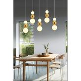 Blessa 5'Li Sıralı Siyah Eskitme 3 Renkli Led Avize