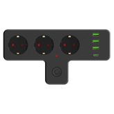 Blic 3'lü Duvar Priz Termal Akım Korumalı Priz 3 x USB, 1 x Type-C 20W PD Giriş