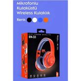 Blic Sn-33 Mikrofonlu Kulaküstü Bluetooth Wireless Kulaklık - Beyaz
