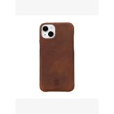 BloomCase Apple iPhone 16 (6.1") Saddle Brown Hakiki Deri Telefon Kılıfı