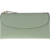 BloominBag Élıa Soft Matcha Large Deri Kadın Cüzdan & Clutch - Yeşil - Hakiki deri kadın cüzdan