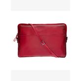 BloomSleeve Leeds 16" Crimson Red Hakiki Deri Laptop & Tablet Kılıfı