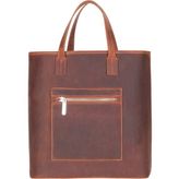 Bloomtote Valetto Terracotta Hakiki Deri Omuz Çantası / Tote Bag - 28 x 29 x 12 cm - Acı Kahverengi