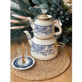 Blue Emaye Çaydanlık Takımı