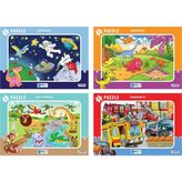 Blue Focus 72 Parça 4'lü Set Frame Puzzle