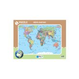 Blue Focus Dünya Haritası Frame Puzzle 72 Parça