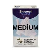 Bluewell Koruyucu Pamuklu Egzama Eldiveni Medium 100 Adet