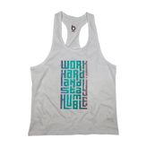 Bluu HMBLE Beyaz Fitness Gym Tank Top Erkek Sporcu Atleti