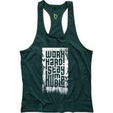 Bluu HMBLW Yeşil Beyaz Fitness Gym Tank Top Erkek Sporcu Atleti