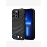 BMW iPhone 14 Pro Max Karbon Tasarımlı Deri Kılıf