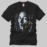 Bob Marley Hemp Erkek Tişört - S - Siyah
