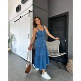 Bobystore Mermaid Denim Elbise - 00404 Mavi